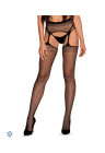 Figlarne garter stockings z szerokimi oczkami