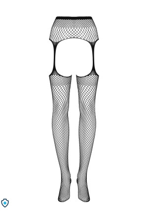 Figlarne garter stockings z szerokimi oczkami