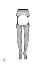 Figlarne garter stockings z szerokimi oczkami