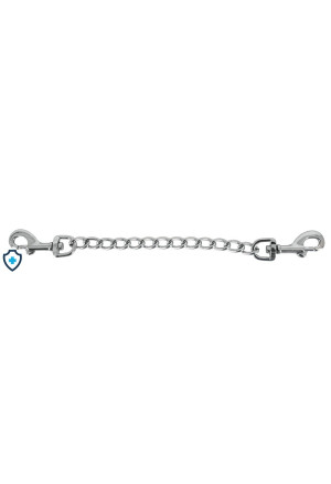 Metalowy łańcuszek z karabińczykami na obu końcach - 15 cm