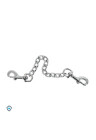 Metalowy łańcuszek z karabińczykami na obu końcach - 15 cm