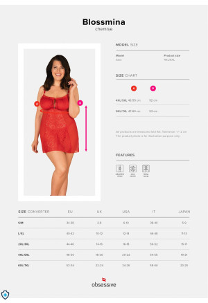 Uwodzicielska koszulka i stringi w rozmiarze plus size