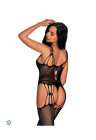 Seksowne bodystocking w kolorze czarnym