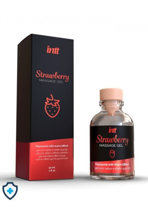 Rozgrzewający, jadalny  żel do stosunku oralnego - truskawka, 30 ml