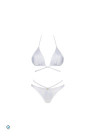 Opalizujące bikini w kolorze białym