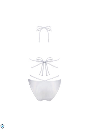 Opalizujące bikini w kolorze białym