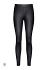 Czarne legginsy z elastycznego materiału (wetlook) z push-upem