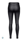 Czarne legginsy z elastycznego materiału (wetlook) z push-upem