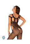 Zmysłowe bodystocking z przezroczystej siateczki z oryginalnymi wycięciami