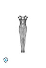 Zmysłowe bodystocking z przezroczystej siateczki z oryginalnymi wycięciami