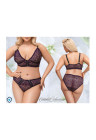 Zmysłowy komplet koronkowej bielizny w fioletowym kolorze - Plus Size