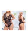 Powabne, koronkowe body z odkrytym kroczem - Plus Size