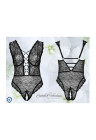 Powabne, koronkowe body z odkrytym kroczem - Plus Size