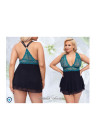 Zmysłowa, zwiewna koszulka z turkusową górą - Plus Size
