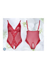 Ogniste, uwodzicielskie body z czerwonej koronki - Plus Size