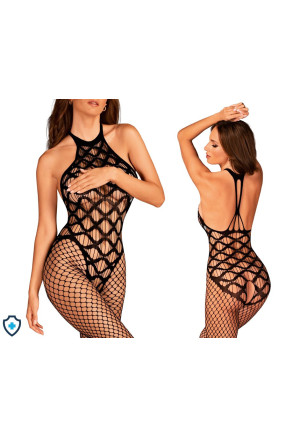 Zmysłowe bodystocking o szerokim splocie