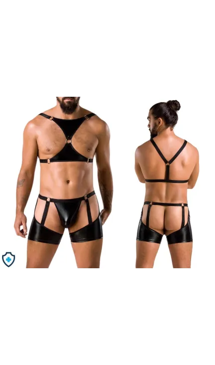 Zabójczy, czarny harness z...
