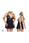 Zniewalający zestaw bielizny bondage z delikatnej, rozciągliwej siateczki - Plus Size