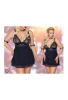 Zniewalający zestaw bielizny bondage z delikatnej, rozciągliwej siateczki - Plus Size