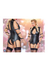 Spektakularny komplet bondage z matowego materiału - Plus Size