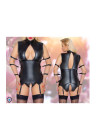 Spektakularny komplet bondage z matowego materiału - Plus Size