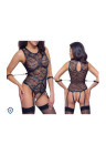 Seksowne, koronkowe body z dodatkiem bondage