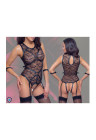 Seksowne, koronkowe body z dodatkiem bondage