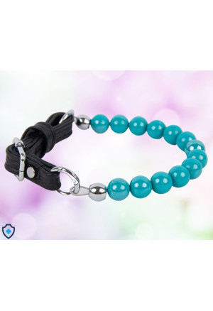 Stylowy choker z turkusowych pereł