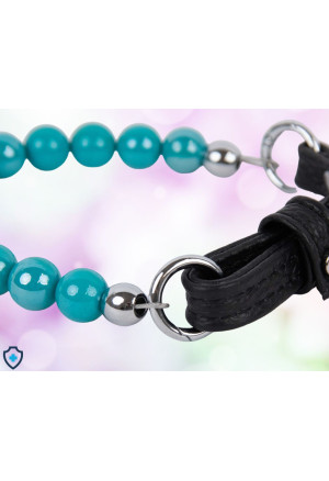 Stylowy choker z turkusowych pereł