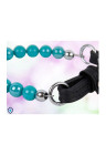 Stylowy choker z turkusowych pereł