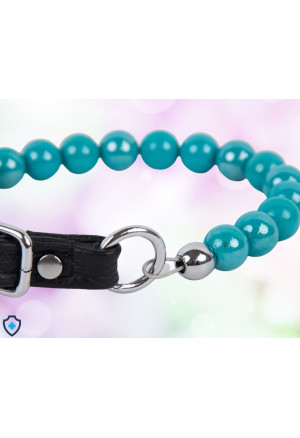 Stylowy choker z turkusowych pereł