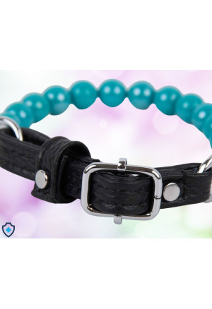 Stylowy choker z turkusowych pereł