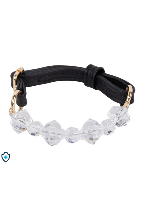 Wysublimowany choker z transparentnych, nieregularnych kamieni