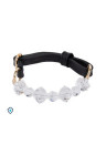 Wysublimowany choker z transparentnych, nieregularnych kamieni