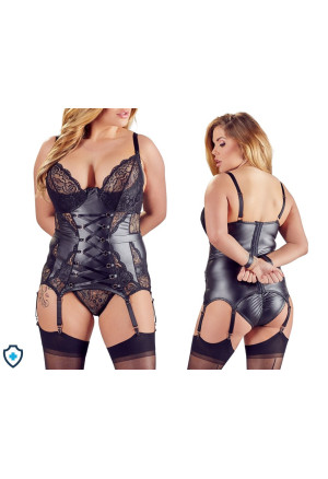 Kuszący gorset z odpinanymi miseczkami - Plus Size