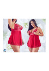 Gorąca do czerwoności koszulka z siateczki - Plus Size