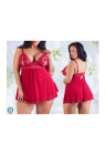 Gorąca do czerwoności koszulka z siateczki - Plus Size