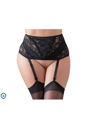 Elegancki pas do pończoch z koronką - Plus Size