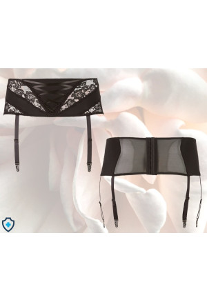 Elegancki pas do pończoch z koronką - Plus Size
