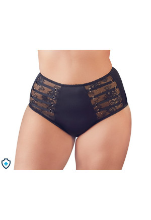 Nęcące figi z wysokim stanem i koronką - Plus Size