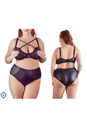 Wyrafinowany zestaw bielizny wysmuklający sylwetkę - Plus Size