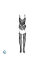 Czarne bodystocking z licznymi wycięciami