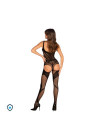 Kuszące bodystocking z miękkiej siateczki w kolorze czarnym