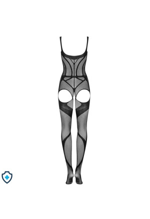 Kuszące bodystocking z miękkiej siateczki w kolorze czarnym