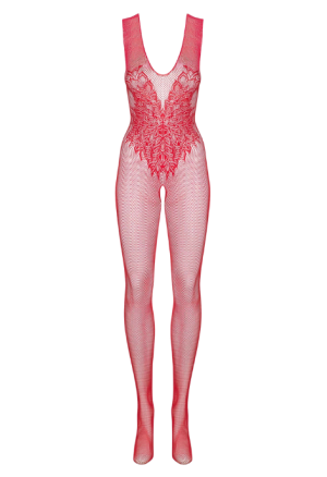 Czerwone bodystocking