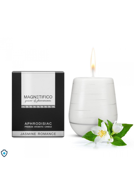 Świeca do aromaterapii z afrodyzjakami i feromonami, kwiat jaśminu Świeca do aromaterapii z afrodyzjakami i feromonami, kwiat jaśminu