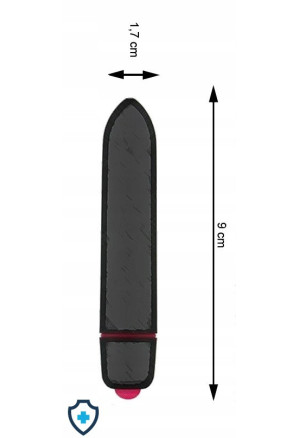 Kieszonkowy MINI WIBRATOR, czarny pocisk