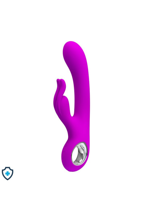 Silikonowy wibrator ze stymulatorem łechtaczki, purpurowy, ładowany USB Silikonowy wibrator ze stymulatorem łechtaczki, purpurowy, ładowany USB