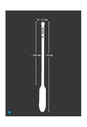 Wibrująca sonda do cewki moczowej, 27 cm