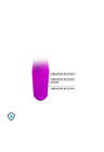 Elegancki silikonowy wibrator ze stymulatorem - USB, purpurowy